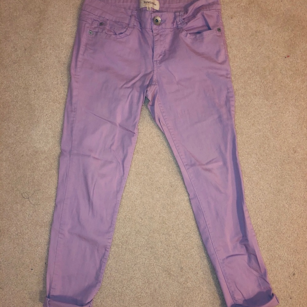 Lilac purple cropped pants
